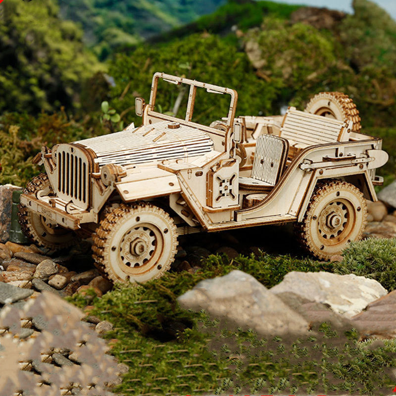 Rompecabezas de madera 3D, modelo de tren DIY, tren de juguete de madera, Kit de modelo de tren mecánico, modelo de ensamblaje, manualidades de decoración del hogar