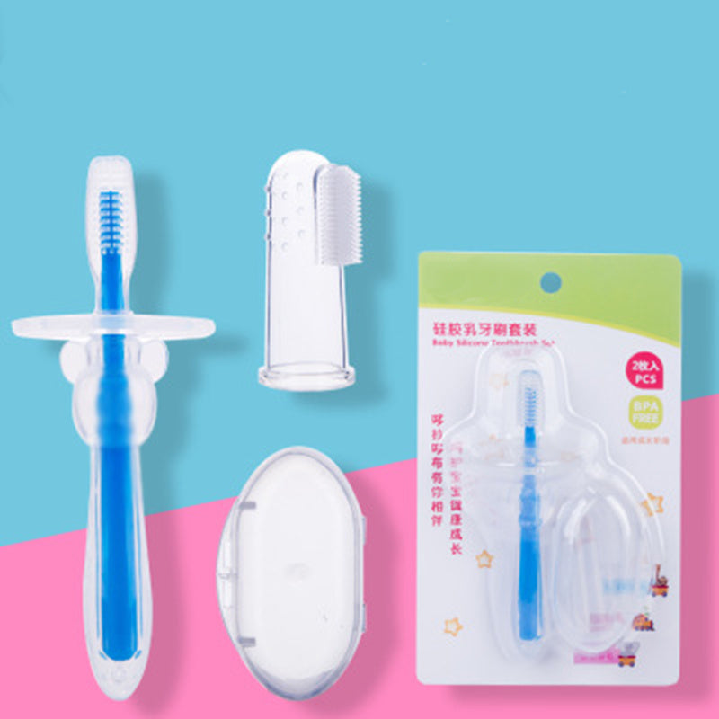 Brosse à dents en Silicone pour bébé, anneau de dentition pour enfants, outil d'entraînement, masseur transparent