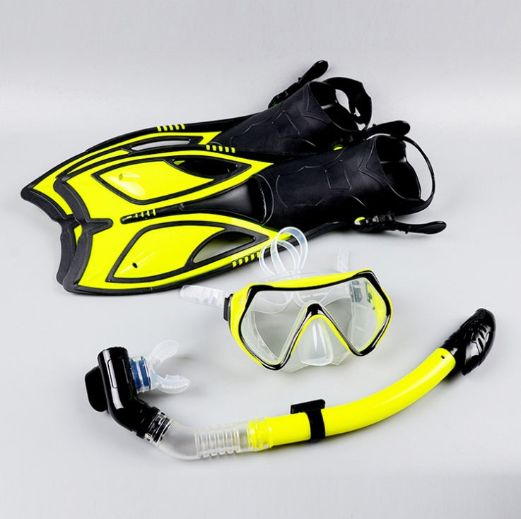Équipement de plongée en apnée, trois trésors, tuba entièrement sec, lunettes de myopie en silicone