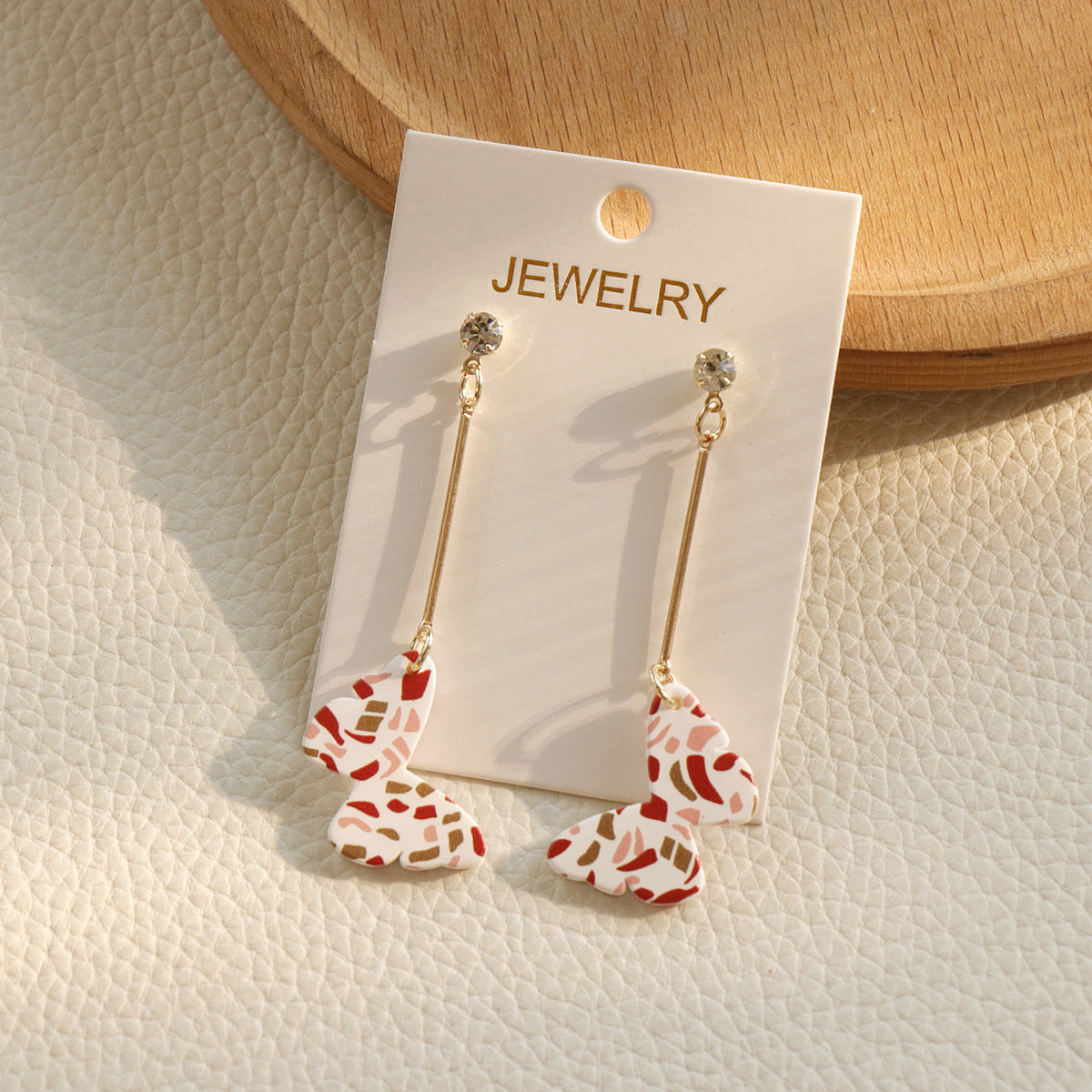 Contrast Color Holiday Girl New Acrylic Clay Texture Color Earrings