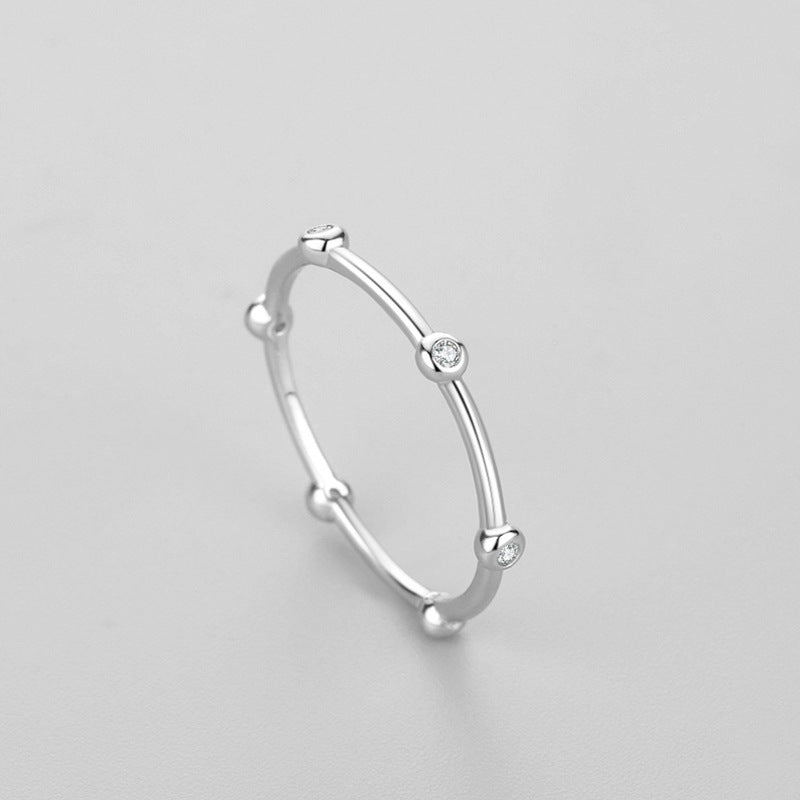 S925 Sterling Silver Simple Ring Female Japanese And Korean Niche