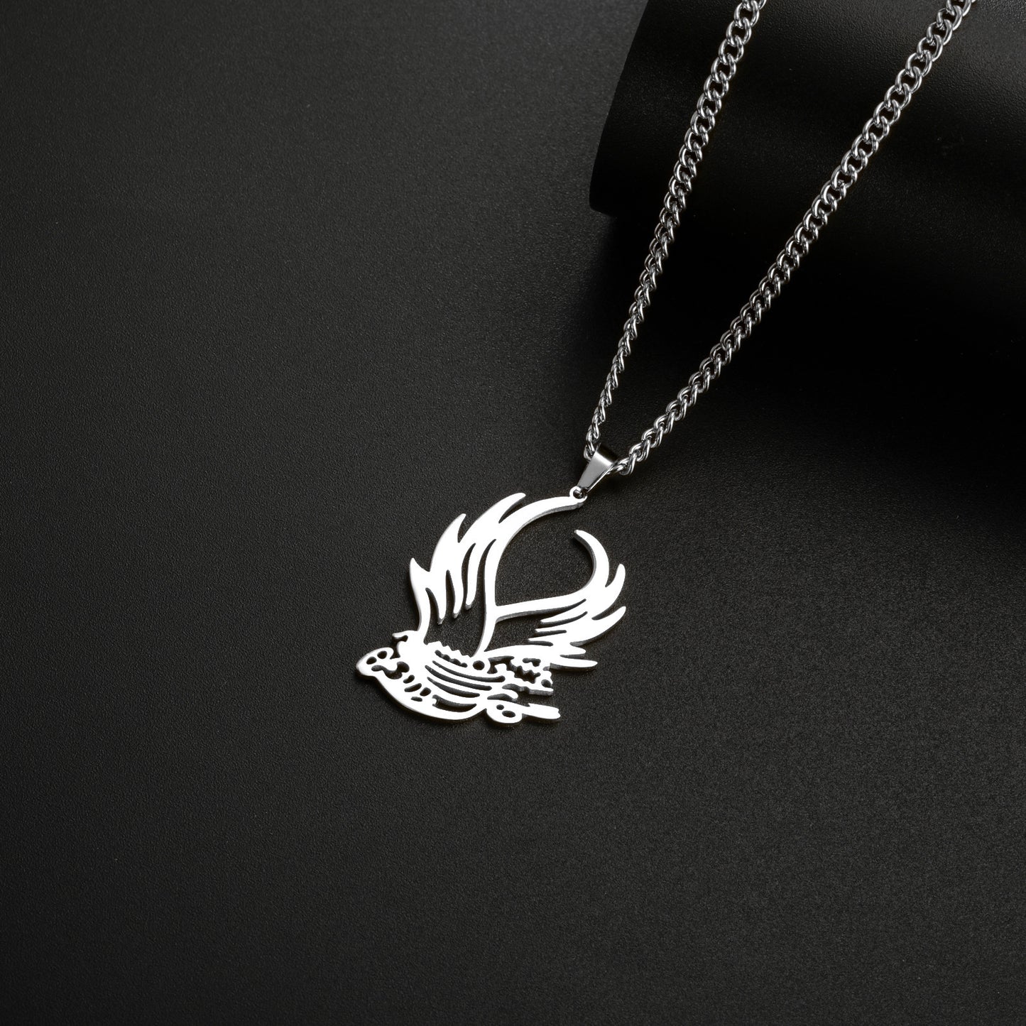 Phoenix Pendant Necklace Women's Men's Hip Hop Stainless Steel