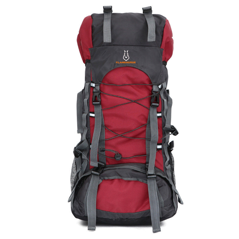 Nouvelle mode, homme et femme, sac à dos de grande capacité 60L sac d'alpinisme de commerce extérieur sac à dos en plein air sac de bagages de loisirs