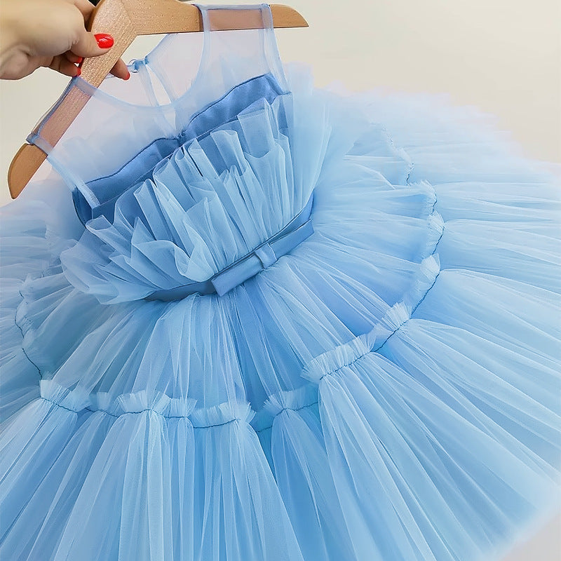 Robe pour enfants robe de princesse fille en gaze moelleuse