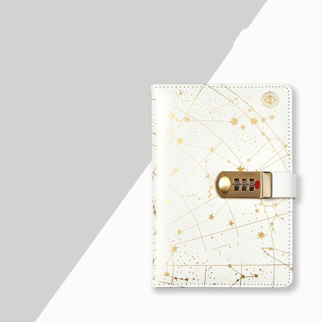 Diario con libro de contraseñas con cerradura, cuaderno con corazón de niña Retro literario Simple con huella dactilar