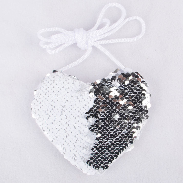 Bolso con cordón con lentejuelas love monederos para niños