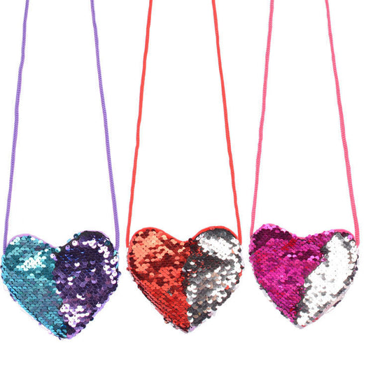 Bolso con cordón con lentejuelas love monederos para niños