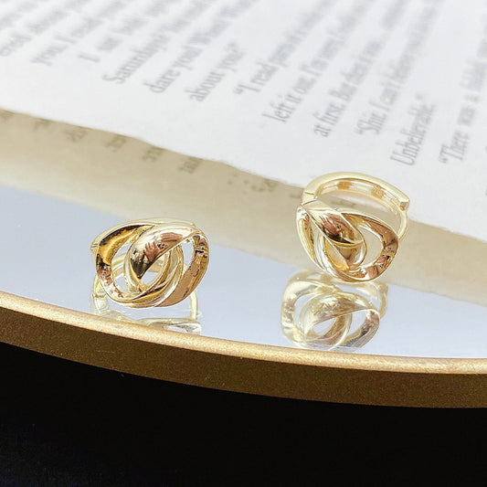 Women's Graceful And Fashionable Geometric Double Hoop Earrings
