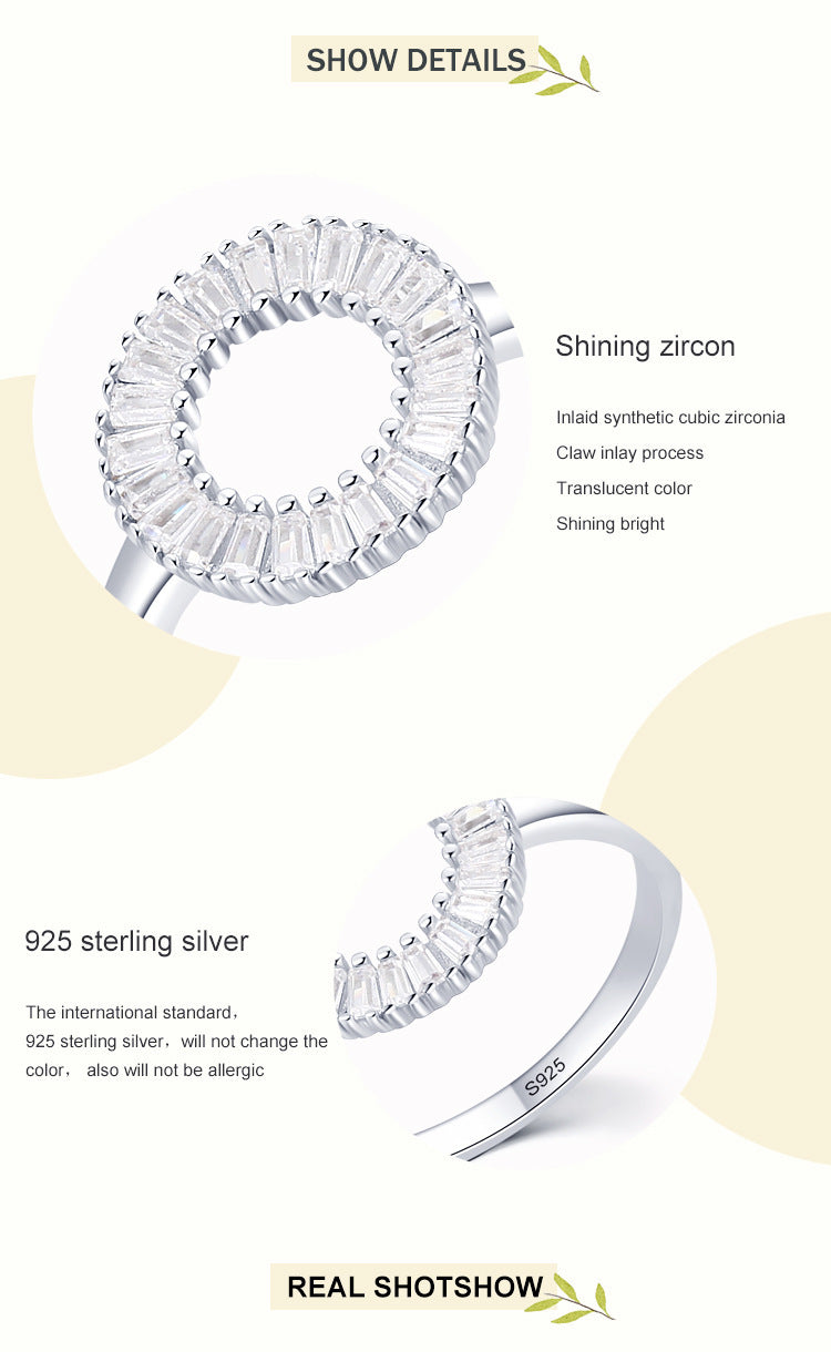 Bague en argent sterling S925 de conception minoritaire de mode pour femmes