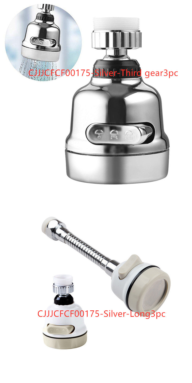 Grifo Booster Ducha Grifo doméstico Filtro contra salpicaduras