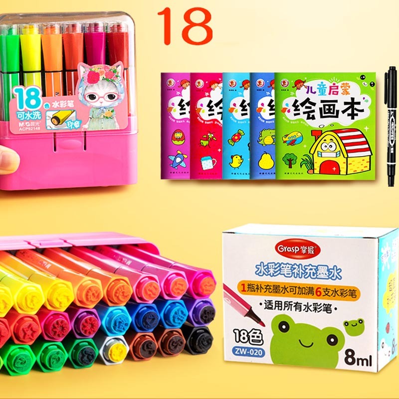 Juego de pinceles de pintura lavables seguros y no tóxicos