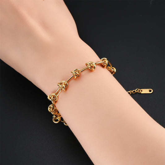Nouveau bracelet à boucle tressée rectangulaire à la mode