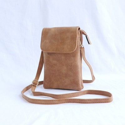 Mini bolso bandolera retro con múltiples compartimentos para teléfono móvil