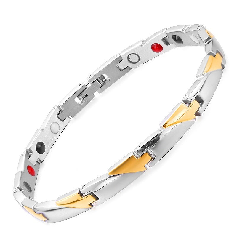 Bracelet de soins de santé à ions négatifs magnétiques quatre en un pour hommes et femmes
