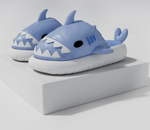 Pantoufles en coton requin, intérieur de la maison amovible