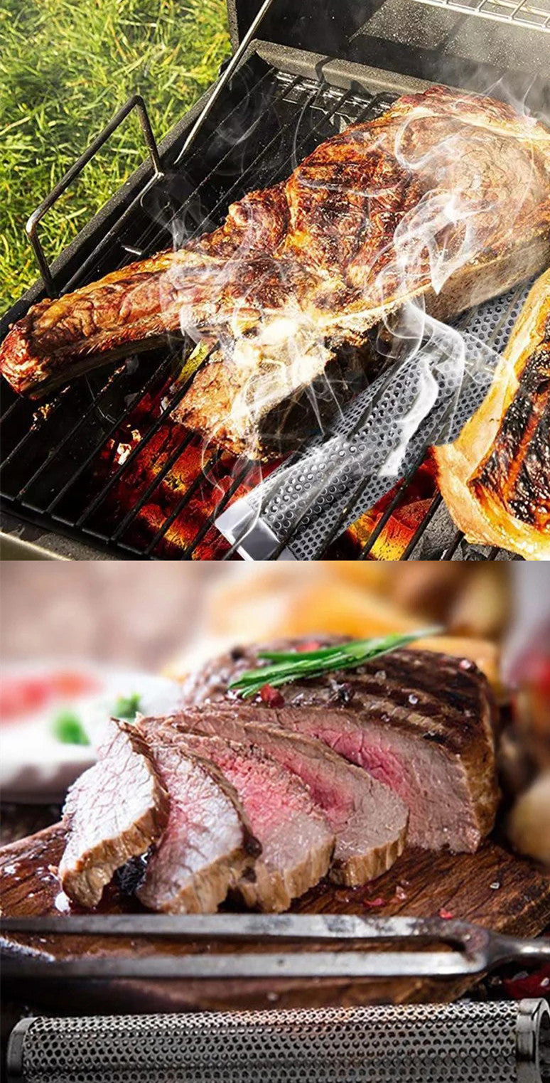Accessoires de support de plateau de Barbecue de tuyau de fumée d'acier inoxydable