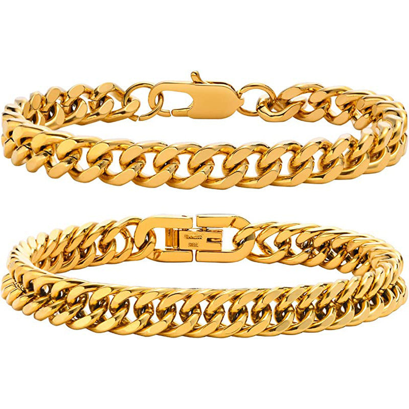 European And American Fashion Titanium Steel Chain Bracelet Stainless Steel Ornament