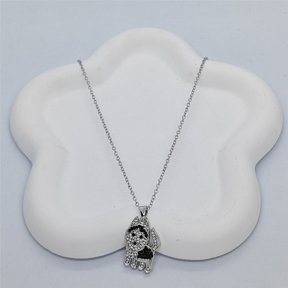 Collier pendentif en forme de Husky mignon