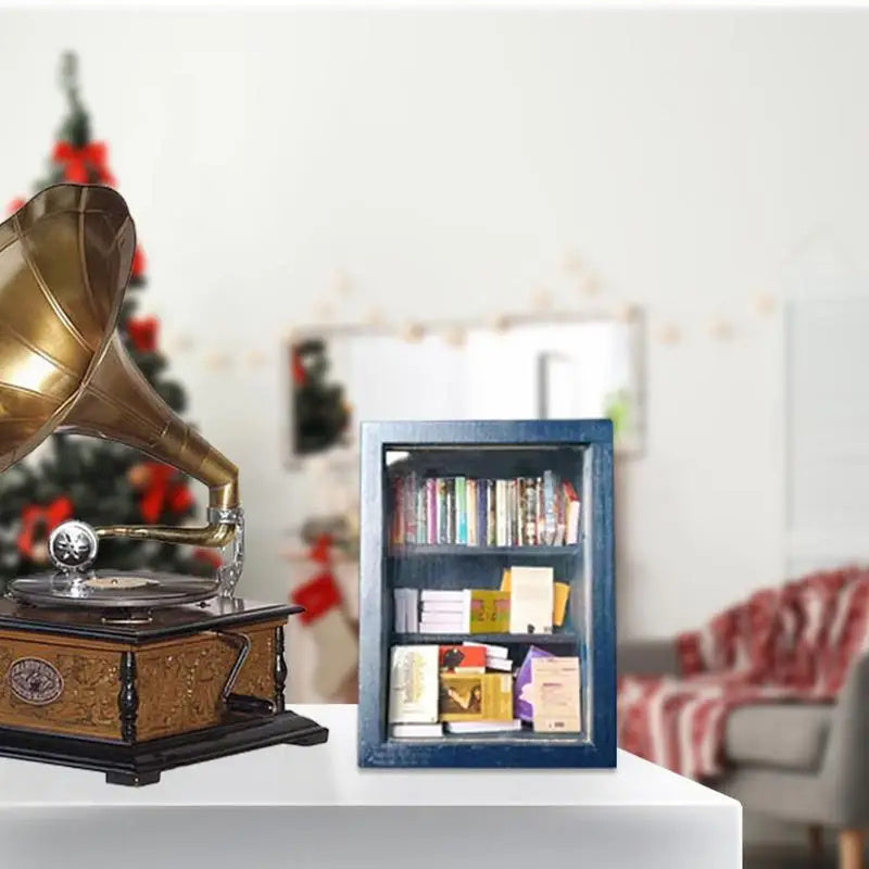 Secouez l'anxiété Bibliothèque Mini Anti-Anxiété Bibliothèque Ornement Pour Décor De Bureau Anti-Stress Bibliothèque En Bois Cadeau D'anniversaire