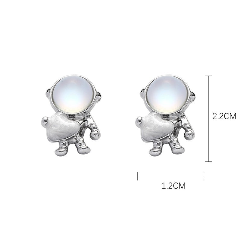 Original Moonstone Mild Luxury Retro Frosty Style Earrings