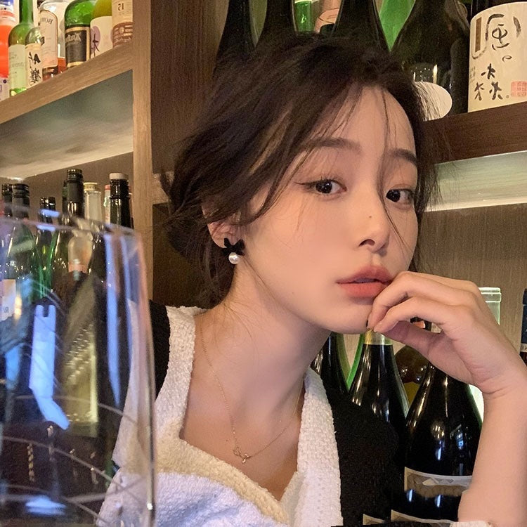 Boucles d'oreilles à tige en velours, boucles d'oreilles rétro françaises