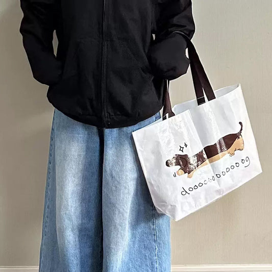Sausage Dog Woven Bag Waterproof And Environmentally Friendly Shopping Bag
