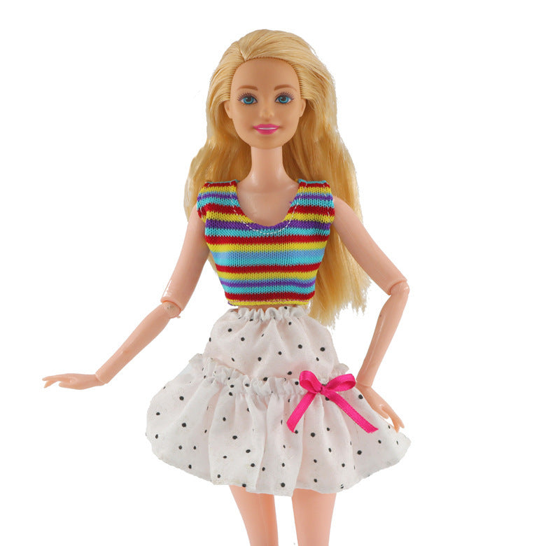 Fille jouer maison jouet 30 cm poupée habiller