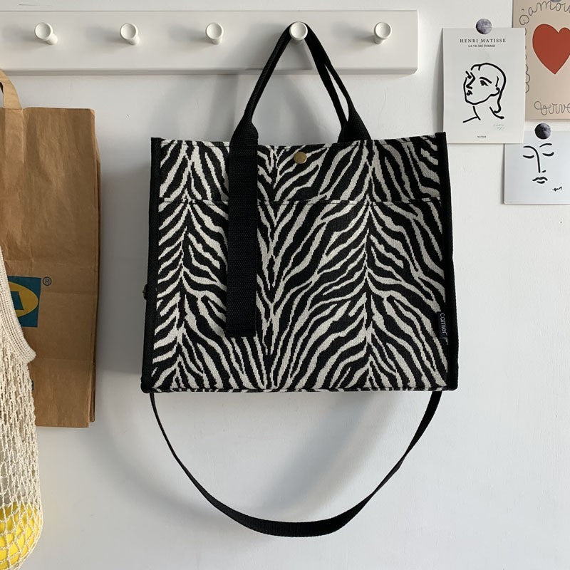 Sac en toile sergé zébré épaissi à main