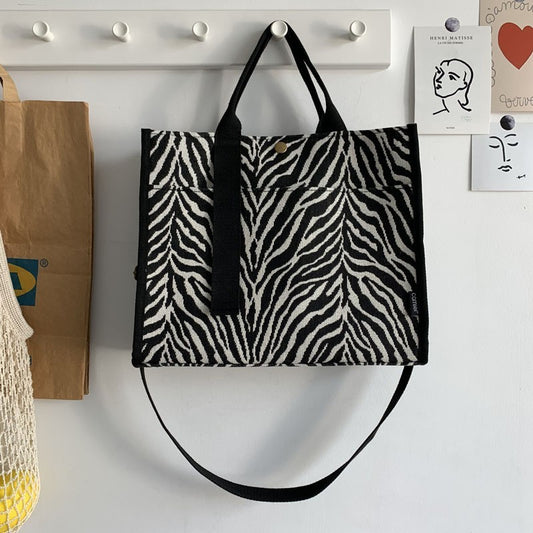 Sac en toile sergé zébré épaissi à main