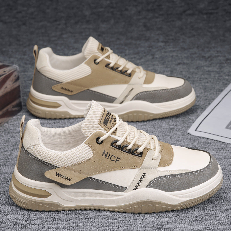 Zapatos de protección laboral antideslizantes impermeables con superficie de cuero informal a la moda para hombre