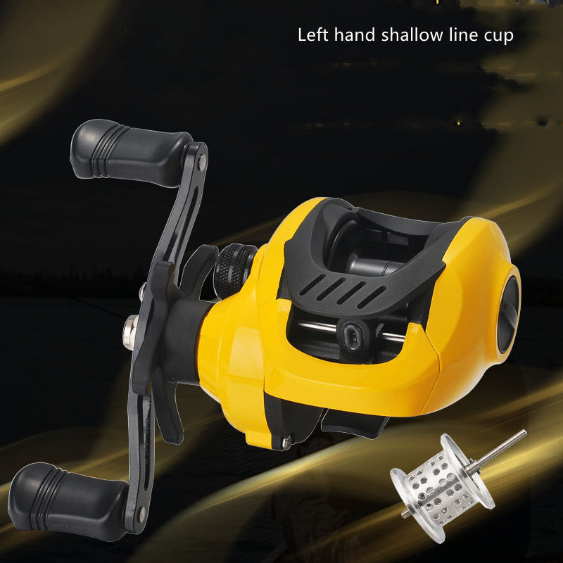 Petite roue de goutte d'eau jaune roue Luya moulinet de pêche Lei Qiang frappé roue de Modification de micro-objet noir
