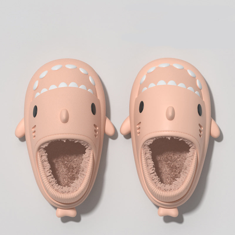 Zapatillas De Tiburón Cálido Invierno Casa Zapatos Pareja