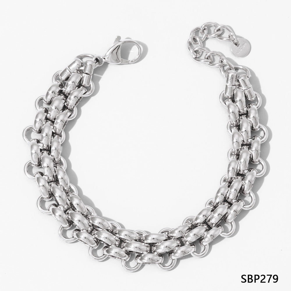 Bracelet en acier inoxydable galvanoplastie style simple