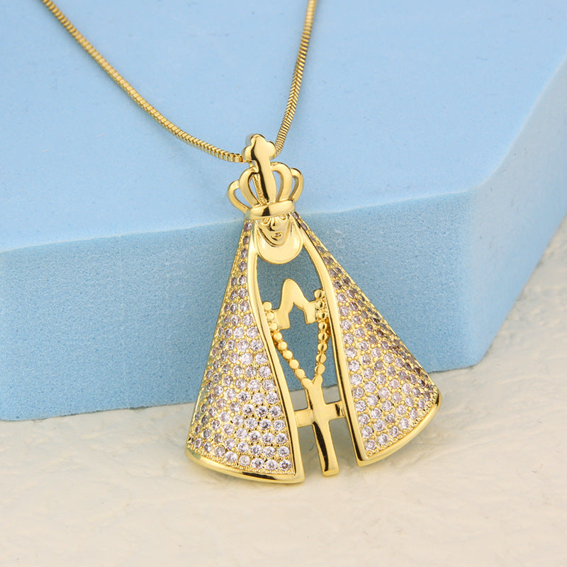 Minimalist Retro Zircon Pendant Maria Necklace