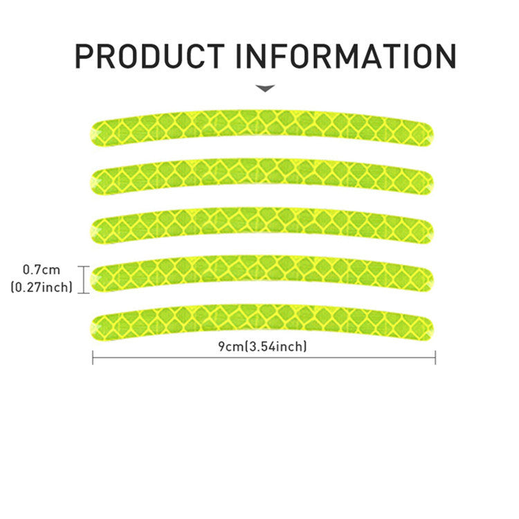 20PCs Car Wheel Hub Reflective Sticker Tire Warning Label