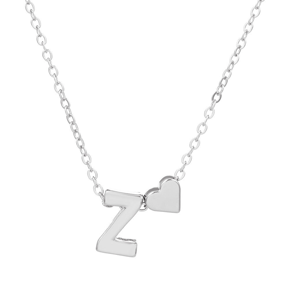 European And American Fashion Love 26 English Letter Simplicity Necklace