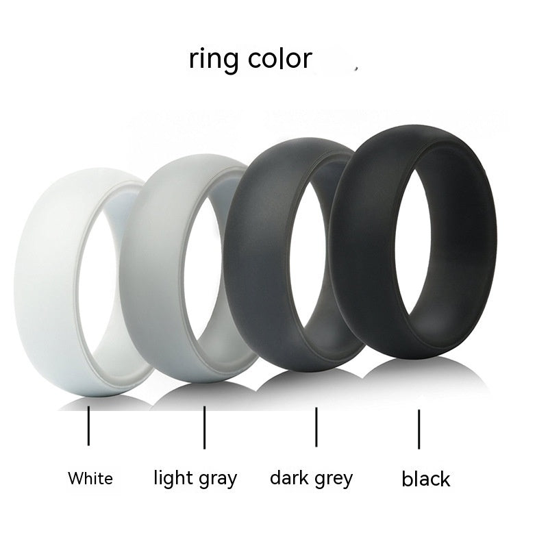 Bague en gel de silice, bague de sport pour hommes, bague de mariage pour couple