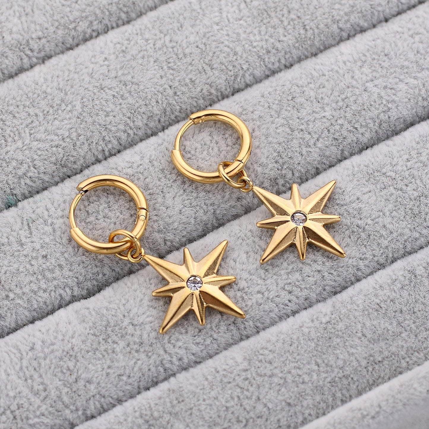 Boucles d'oreilles pince à crabe conque Sun Queen