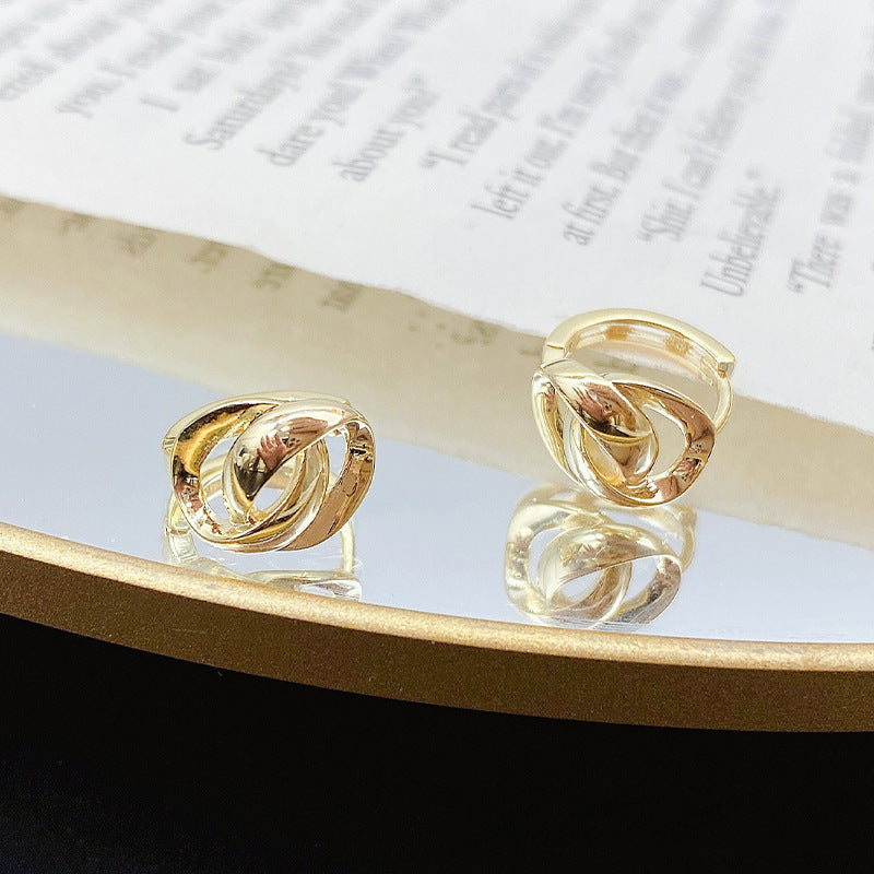 Women's Graceful And Fashionable Geometric Double Hoop Earrings