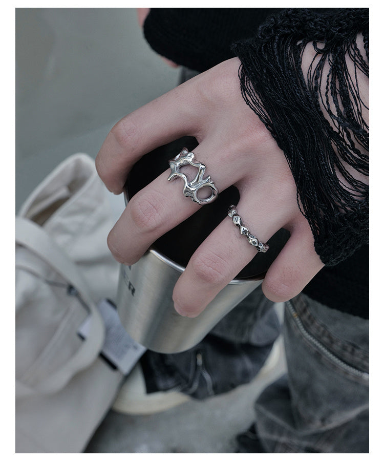 Liquid Wormhole Cold Wind Simple Bracelet Ring
