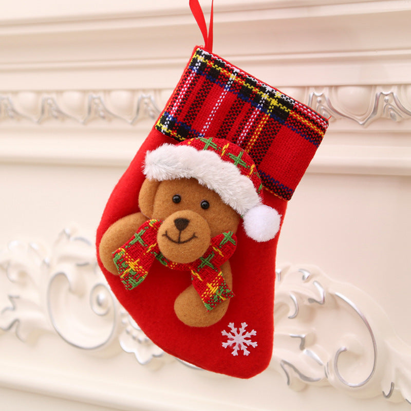 Decoraciones navideñas Calcetines de Papá Noel Colgante para árbol de Navidad Calcetines de Navidad Bolsa de regalo Bolsa de Navidad