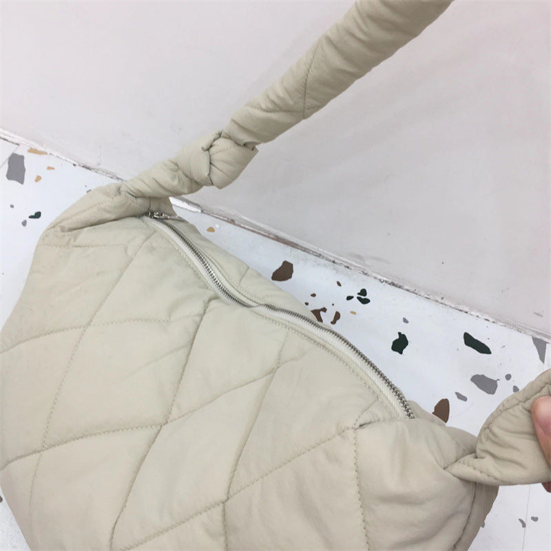 Bolso todo fósforo de plumón texturizado de ocio elegante rómbico simple de Minority