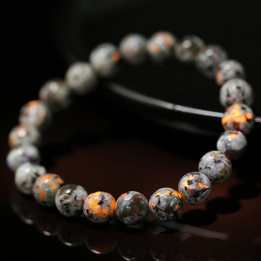 Ornement de bracelet en pierre de flamme naturelle