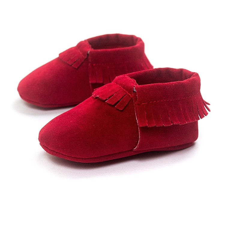 Chaussures de bébé nouveau-né en cuir suédé PU