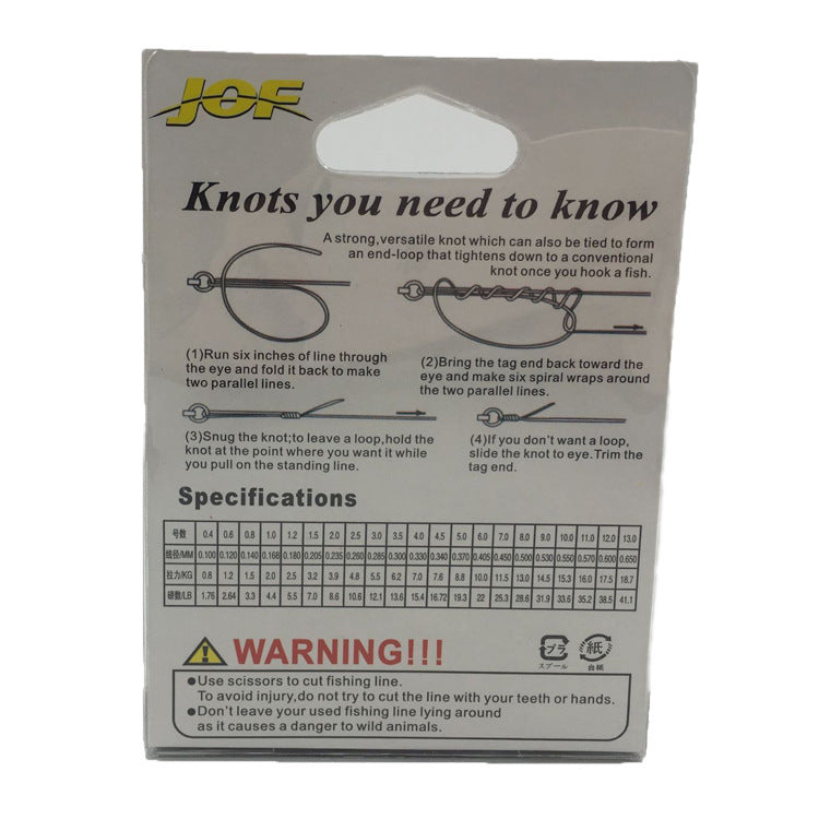 Línea 100 metros JOF100 metros línea de pesca pesca seda cruda venta al por mayor directa de fábrica
