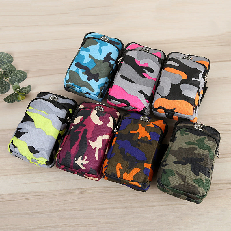 Running Sports Camouflage Mobile Phone Arm Water Repellent Wrist Bag
