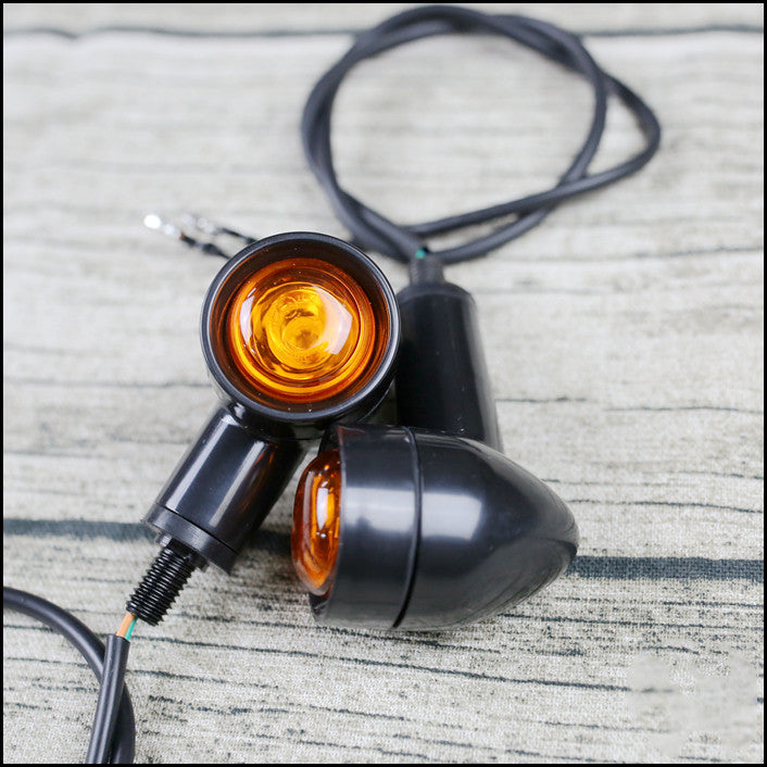 Retro motocicleta modificada LED mini luz de señal de giro luz de giro