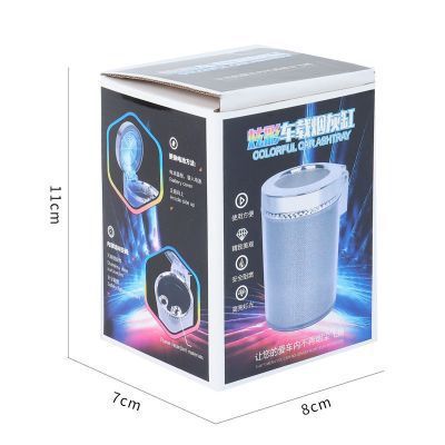Cendrier de voiture avec lumière LED RGB, lumière ambiante, cendrier pour cigarettes, cigares, conteneur poubelle, cendrier Portable, accessoires automobiles