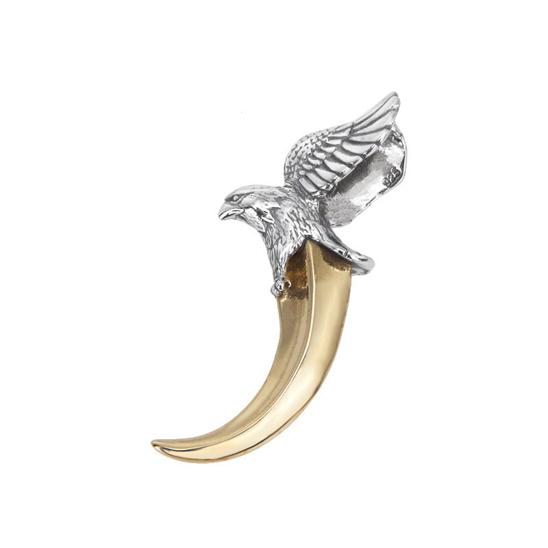S925 Sterling Silver Eagle Claw Pendant Punk