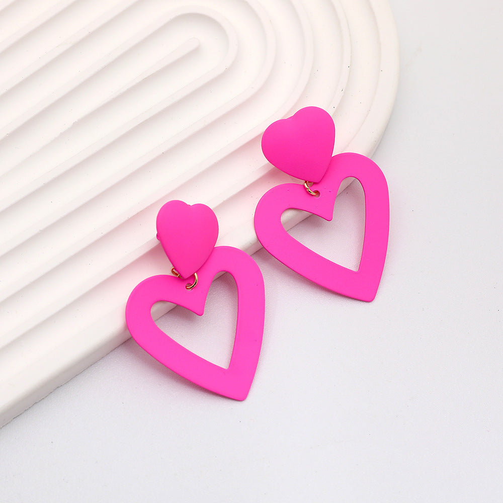 Clip d'oreille non perçant pour femmes, Rose rouge, amour, mode